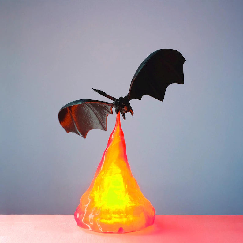 Dragon Flame Table Lamp – Fantasy LED Desk Light
