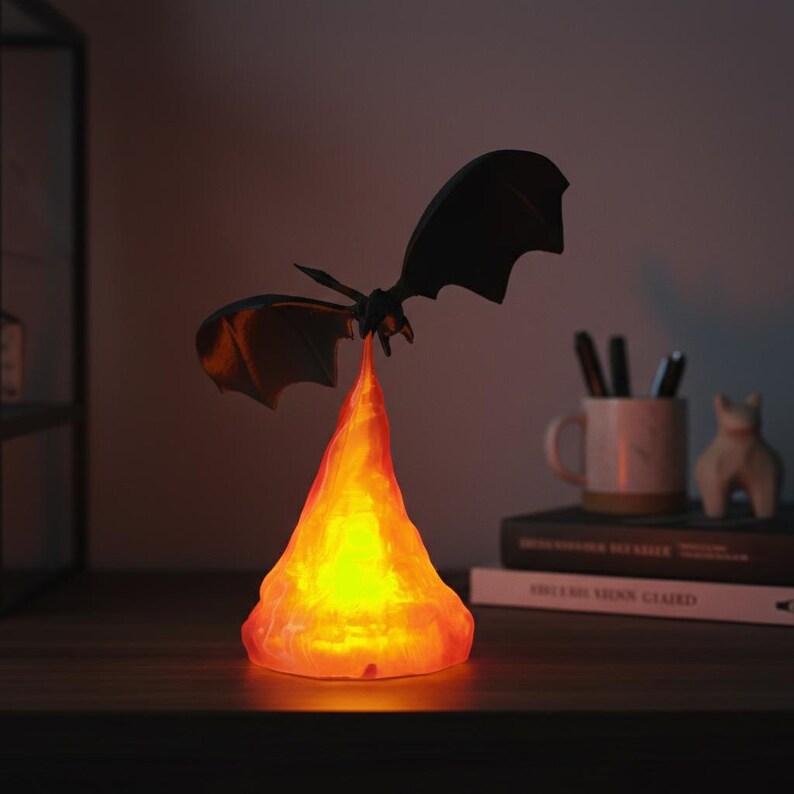 Dragon Flame Table Lamp – Fantasy LED Desk Light