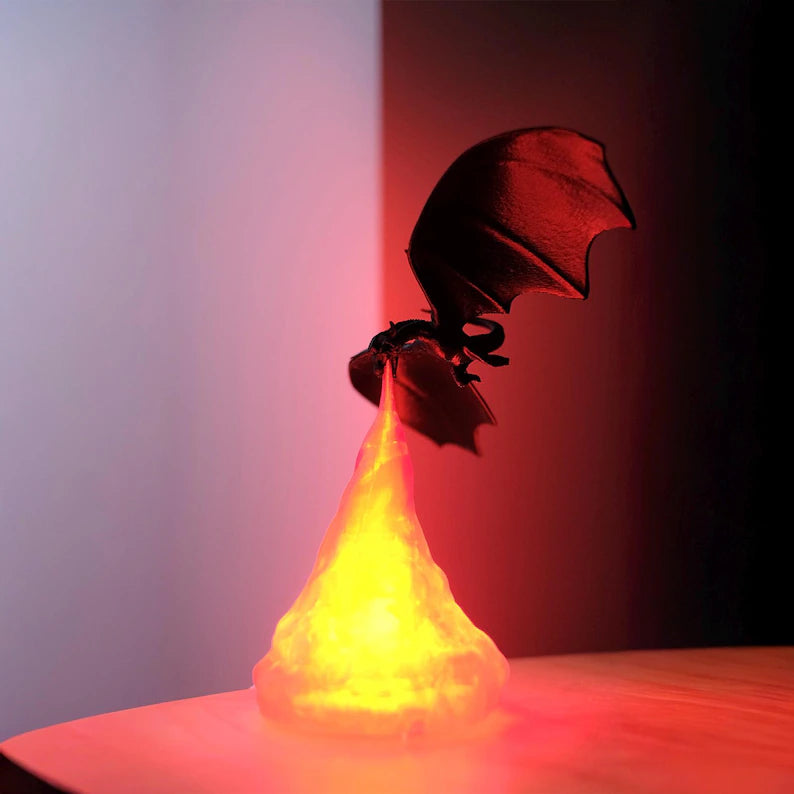 Dragon Flame Table Lamp – Fantasy LED Desk Light
