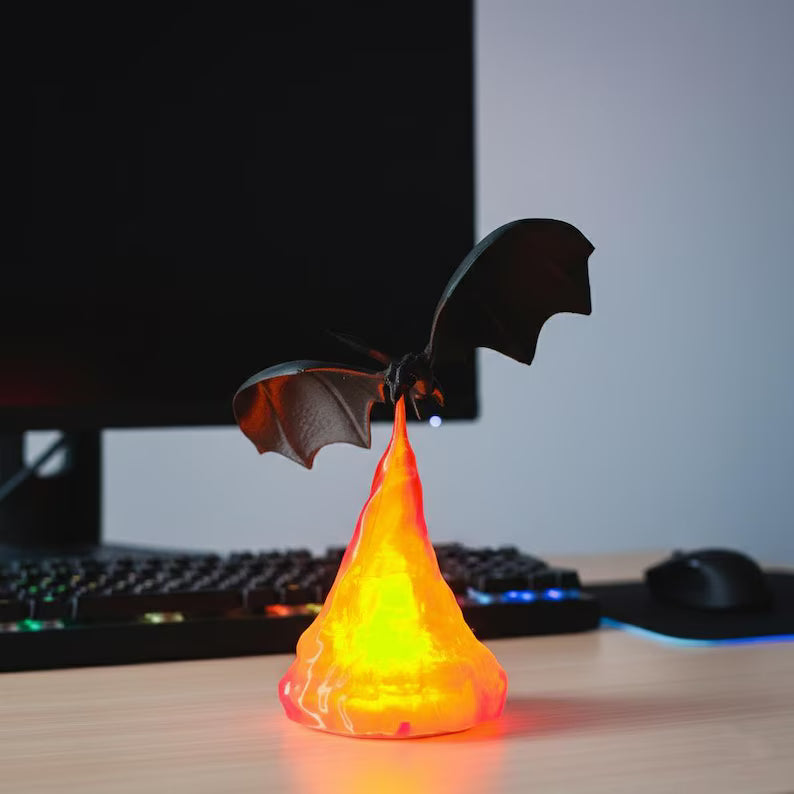 Dragon Flame Table Lamp – Fantasy LED Desk Light