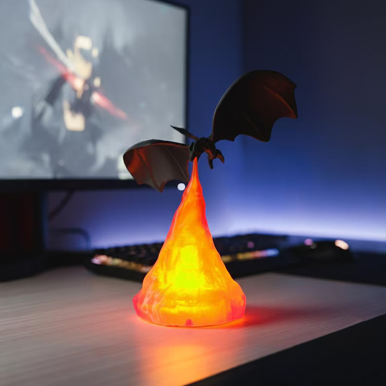 Dragon Flame Table Lamp – Fantasy LED Desk Light