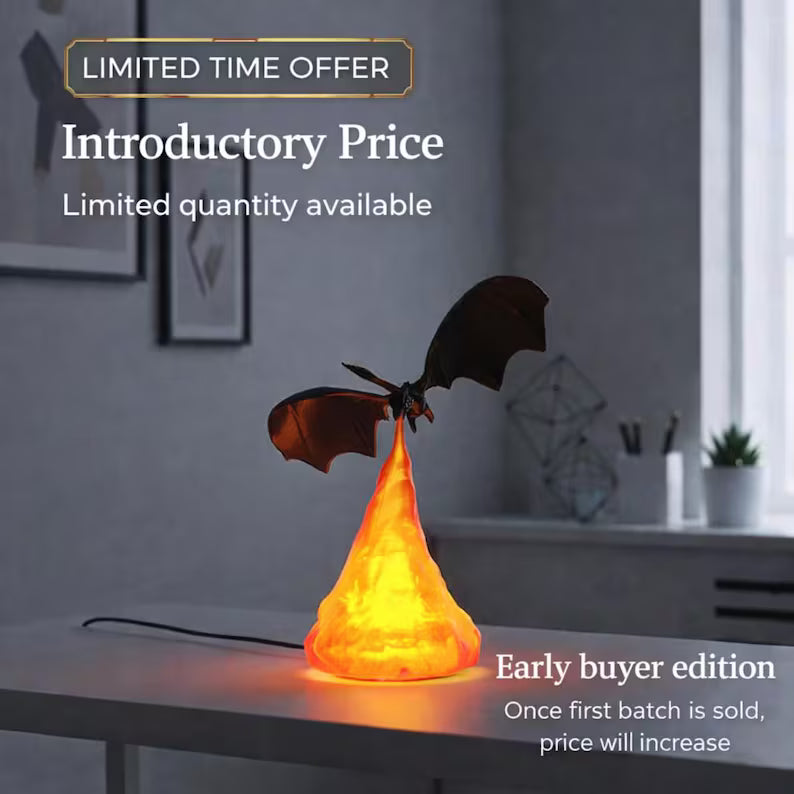 Dragon Flame Table Lamp – Fantasy LED Desk Light