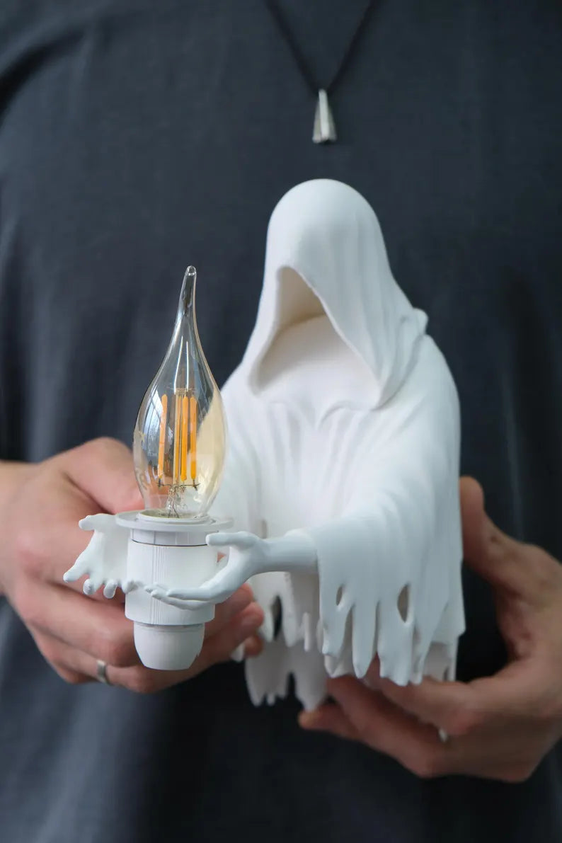 Guardian Ghost Wall Lamp – Gothic Sculptural Accent Light