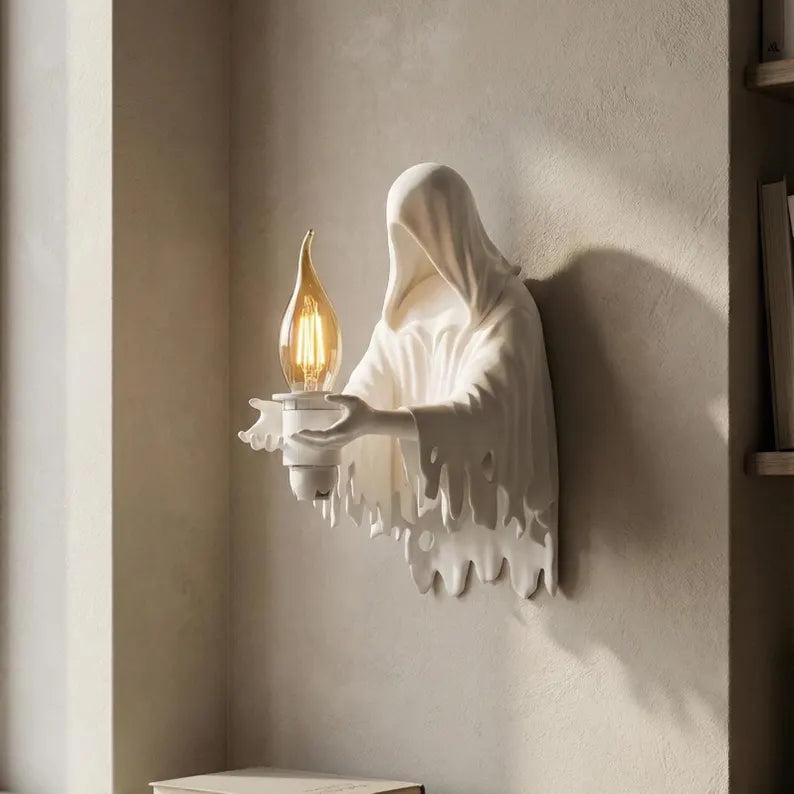 Guardian Ghost Wall Lamp – Gothic Sculptural Accent Light