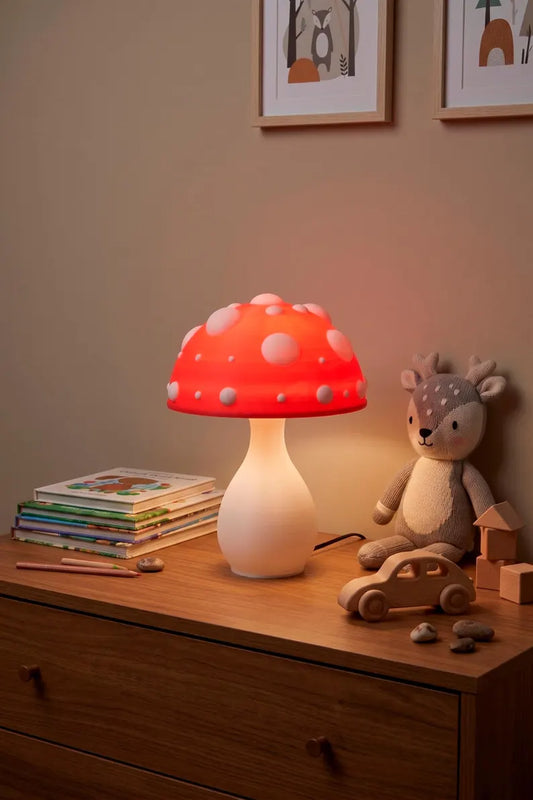 Mushroom Table Lamp – Cottagecore Woodland Bedside Light