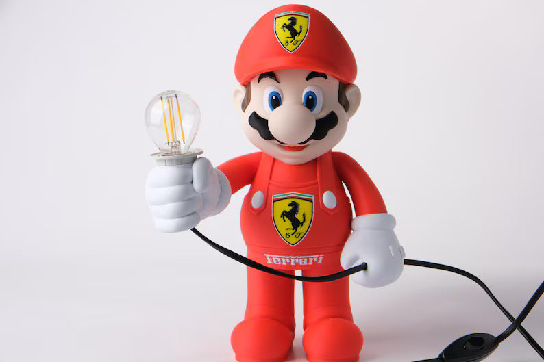 Retro Racing Hero Table Lamp – Gamer Desk Accent Light