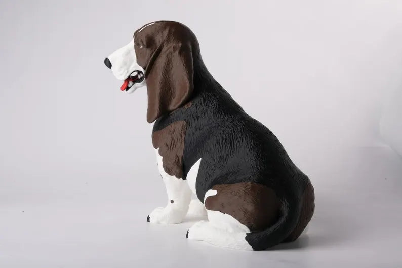 Basset Hound Dog Table Lamp – Cute Animal Desk Light, Handcrafted Sculpture, Unique Dog Lover Gift, Modern Home