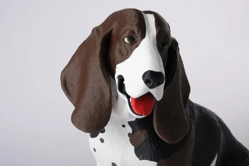 Basset Hound Dog Table Lamp – Cute Animal Desk Light, Handcrafted Sculpture, Unique Dog Lover Gift, Modern Home