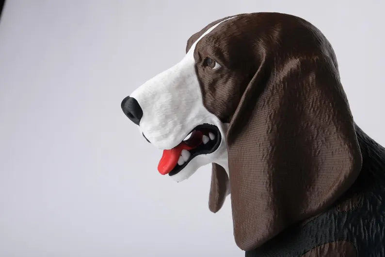 Basset Hound Dog Table Lamp – Cute Animal Desk Light, Handcrafted Sculpture, Unique Dog Lover Gift, Modern Home