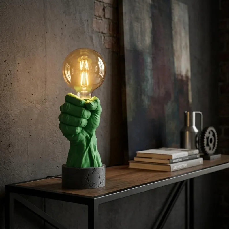 Hulk-Inspired Hand Table Lamp, Night Light, Bedside Lamp, Desk Lamp