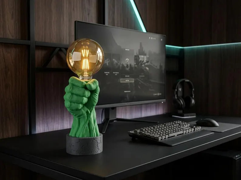 Hulk-Inspired Hand Table Lamp, Night Light, Bedside Lamp, Desk Lamp