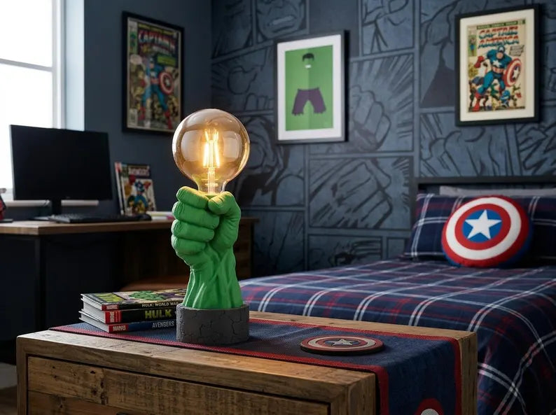 Hulk-Inspired Hand Table Lamp, Night Light, Bedside Lamp, Desk Lamp