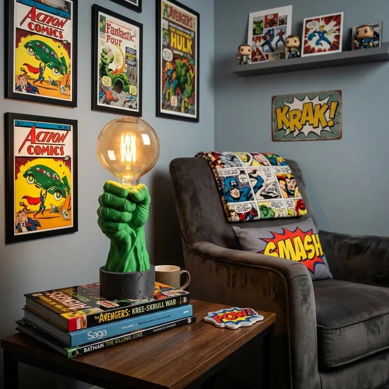 Hulk-Inspired Hand Table Lamp, Night Light, Bedside Lamp, Desk Lamp