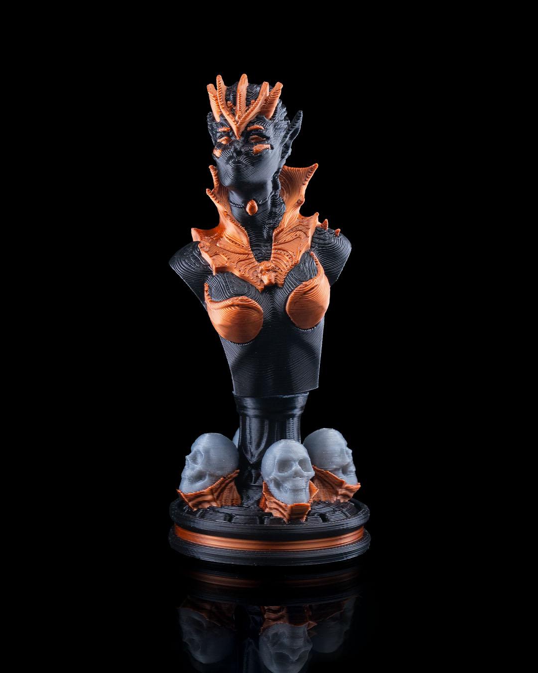 Elegant Chess Set for Display or Play,Personalized Chess Set,Unique 3D Printed Chess Set,Perfect for Home Decor or Gif, Demonic , Demon