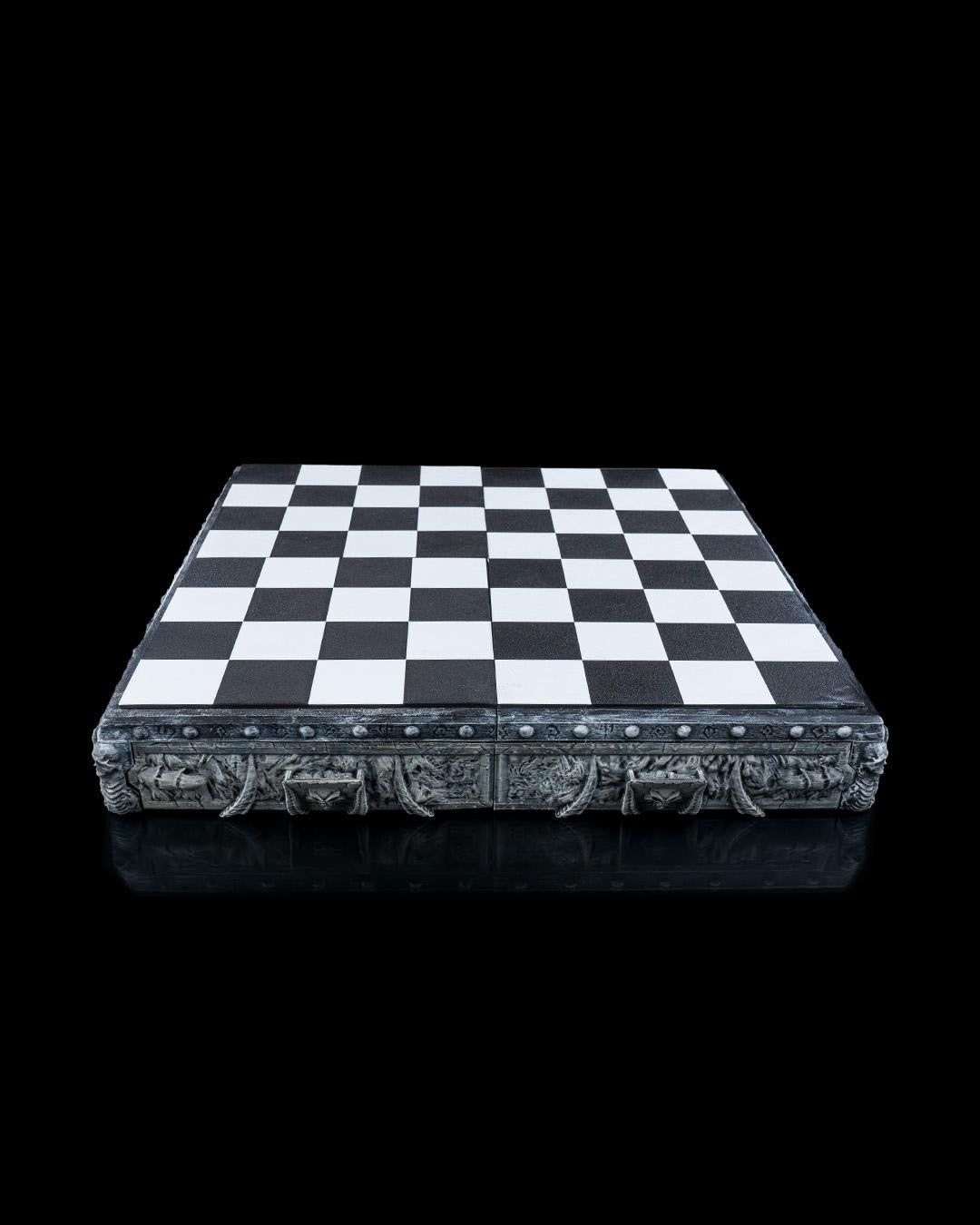 Elegant Chess Set for Display or Play,Personalized Chess Set,Unique 3D Printed Chess Set,Perfect for Home Decor or Gif, Demonic , Demon