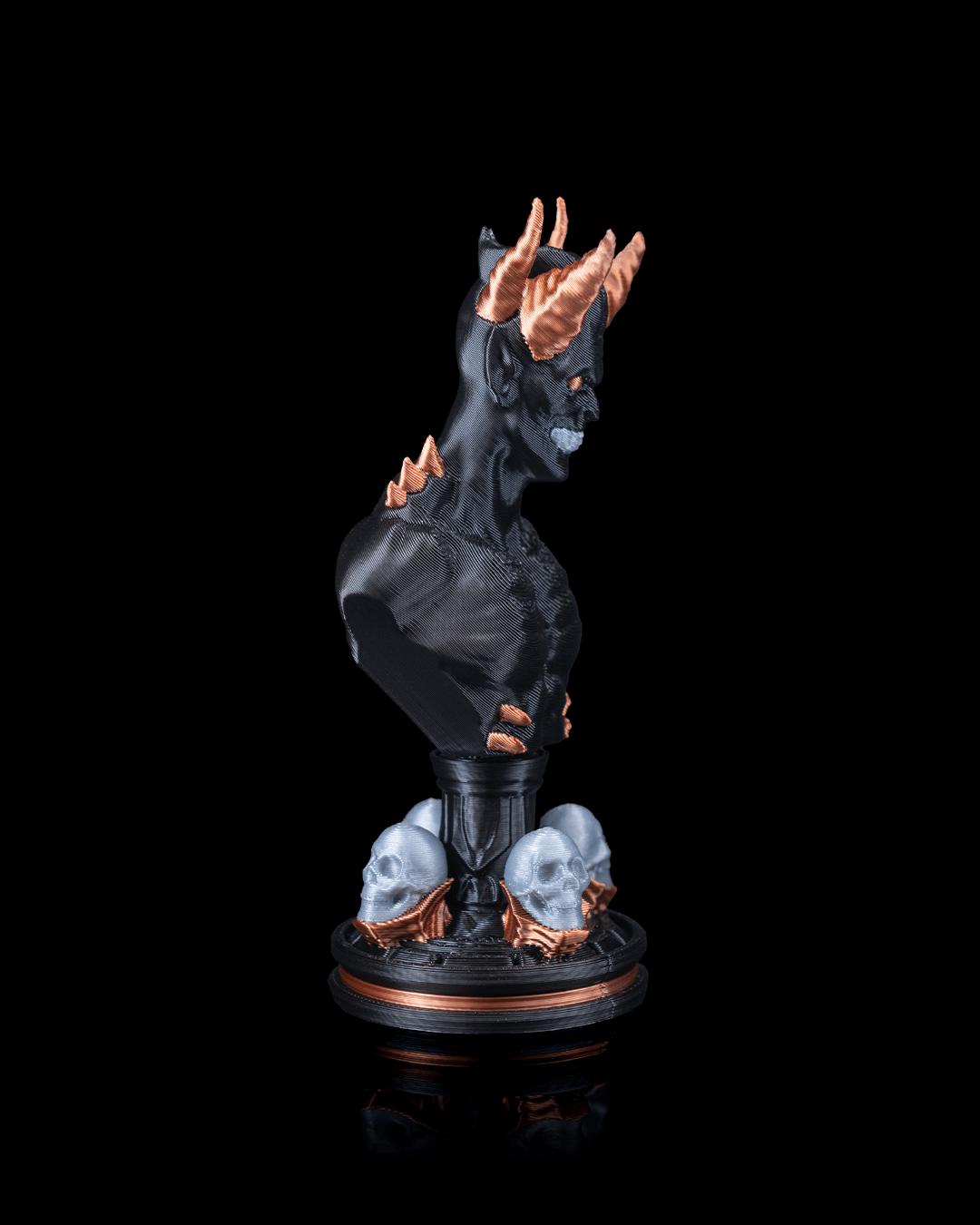 Elegant Chess Set for Display or Play,Personalized Chess Set,Unique 3D Printed Chess Set,Perfect for Home Decor or Gif, Demonic , Demon