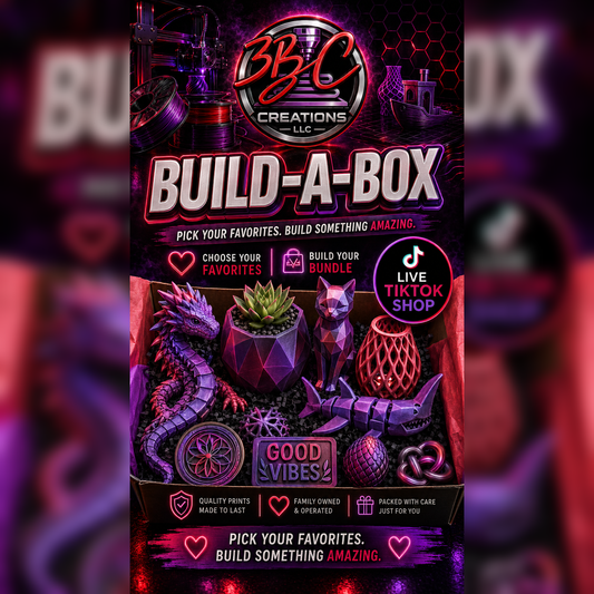 3BC Creations "Arma tu caja en vivo" por $40, valorado en $50. Ofertas de una experiencia de creación moderna en tiempo real para fans y entusiastas creativos. Guía interactiva paso a paso: adornos decorativos.